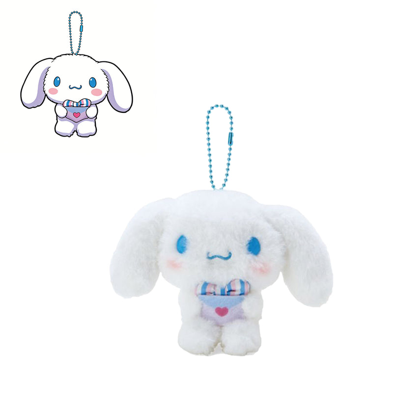 Cute Cinnamoroll Plush Keychain Soft Stuffed Animal Bag Charm with Bow