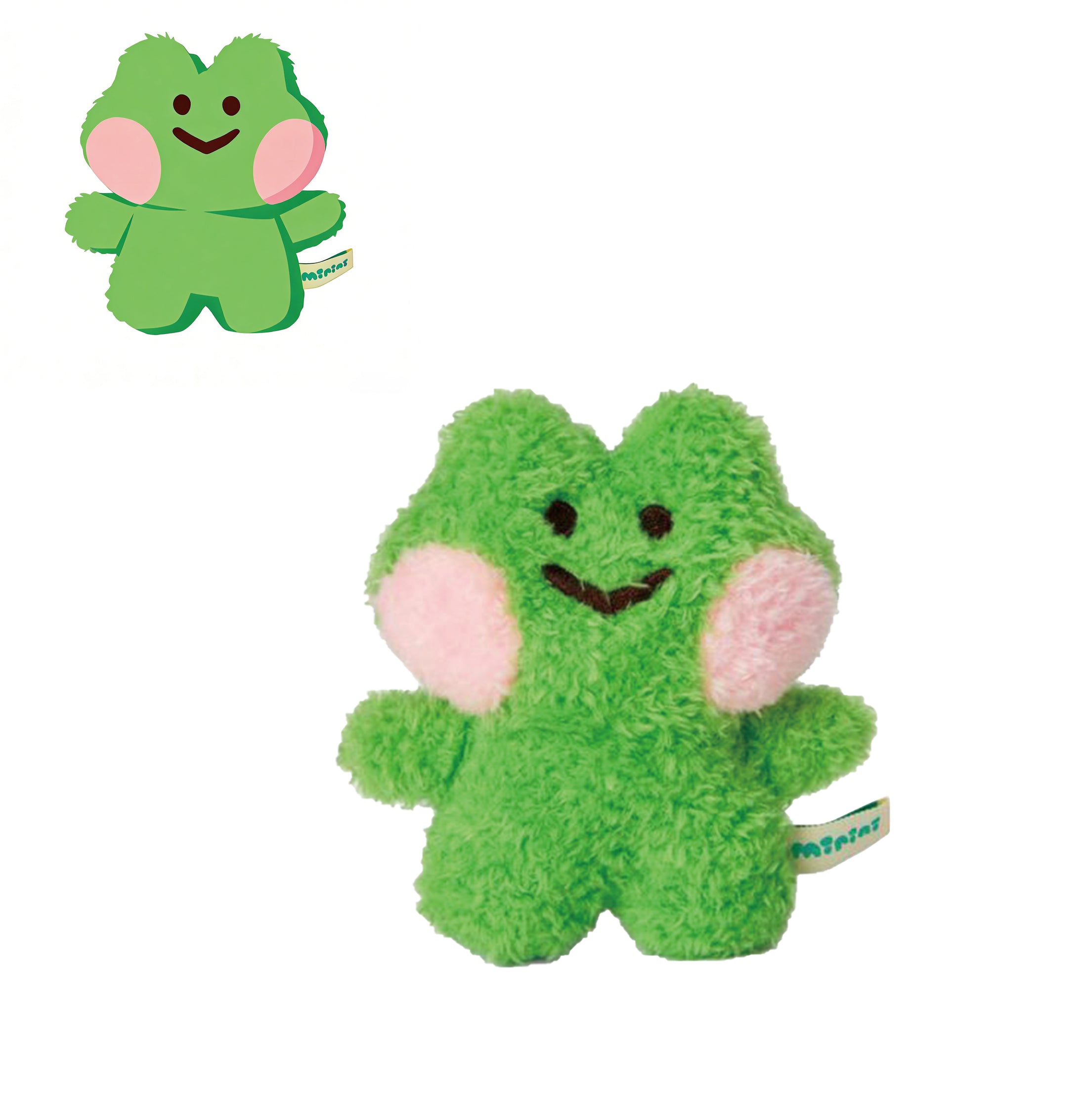 Kawaii Green Frog Plush Keychain Cute Soft Stuffed Animal Bag Charm
