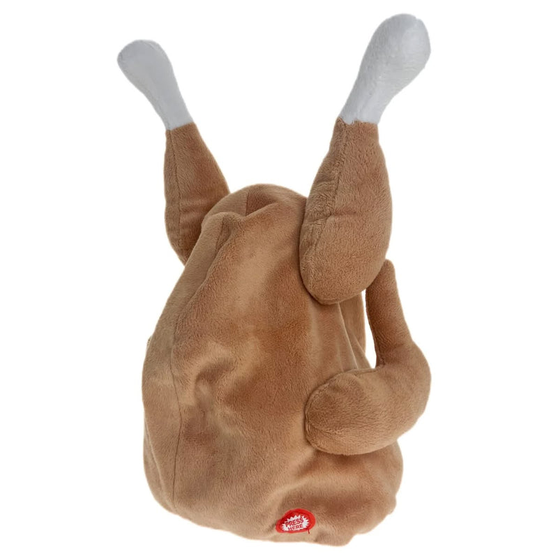 Animated Roasted Turkey Plush Hat with Sound