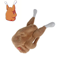 Animated Roasted Turkey Plush Hat with Sound