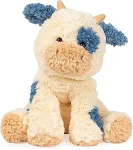 Creamy Blue Spotted Cow Plush Toy