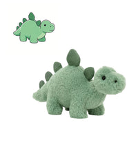 Cute Green Stegosaurus Plush Toy Soft Stuffed Dinosaur Animal Plushie for Kids Adults Gift