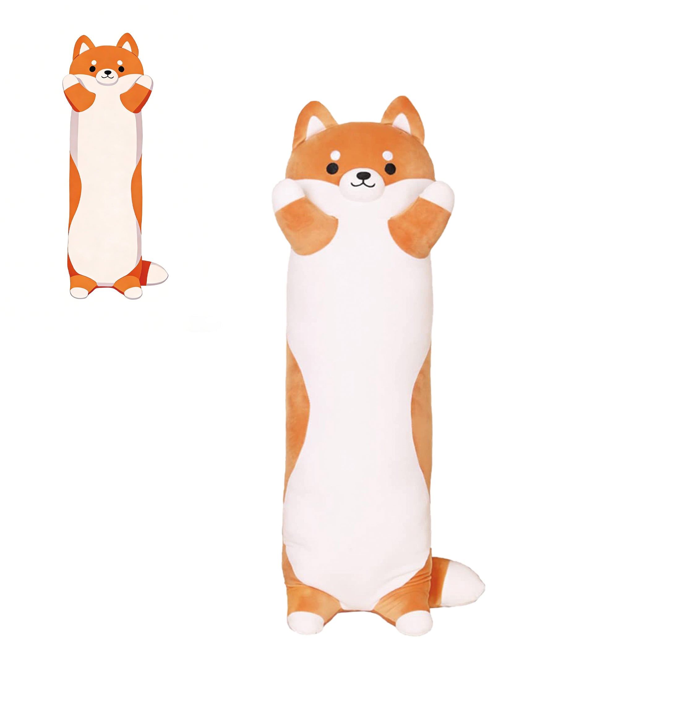Cute Shiba Inu Long Body Plush Pillow Soft Stuffed Animal Hugging Cushion