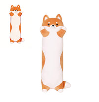 Cute Shiba Inu Long Body Plush Pillow Soft Stuffed Animal Hugging Cushion